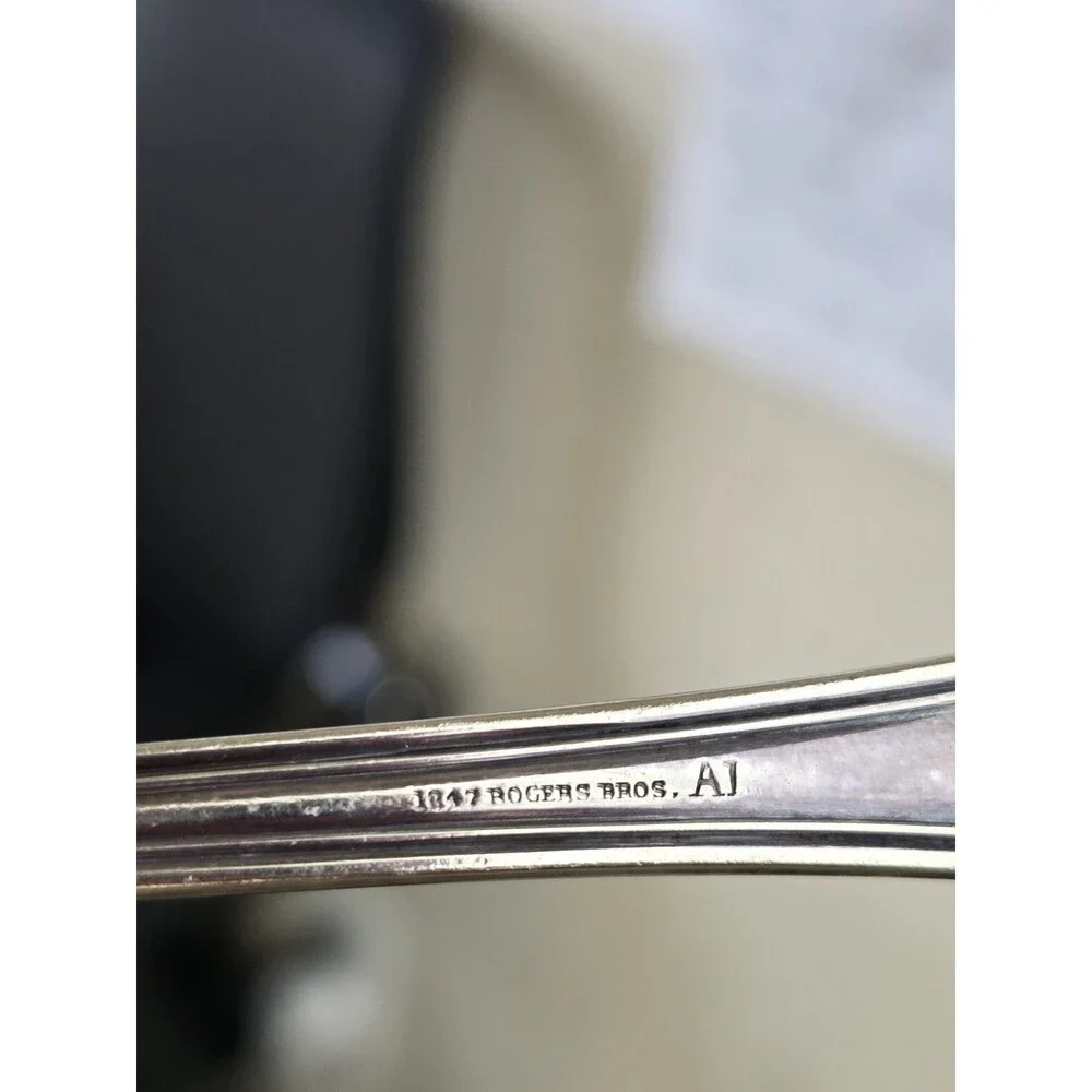 ​1847 Rogers Bros AI Silverplate Gravy Ladle Monogram B Charter Oak Grandmacore
